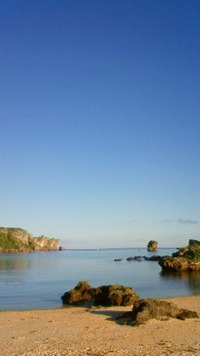 沖縄恩納村今日の海 2009/08/24 08:10:34