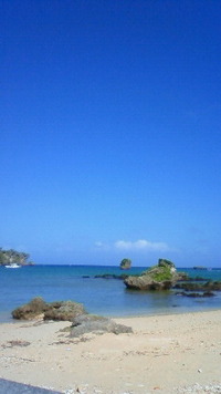 沖縄恩納村今日の海 2009/09/04 09:38:55